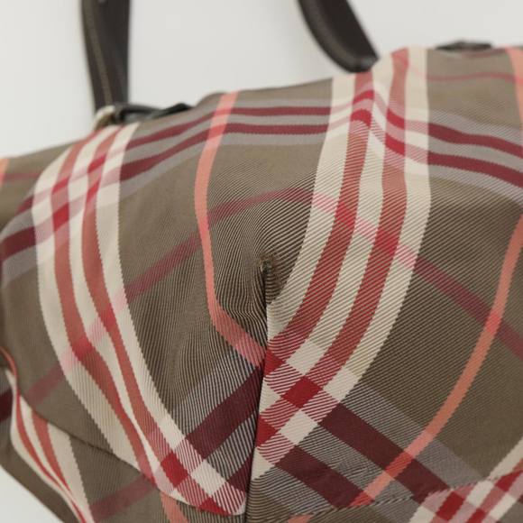 BURBERRY Nova Check Shoulder Bag Canvas Red Auth ti679 - Picture 15 of 16